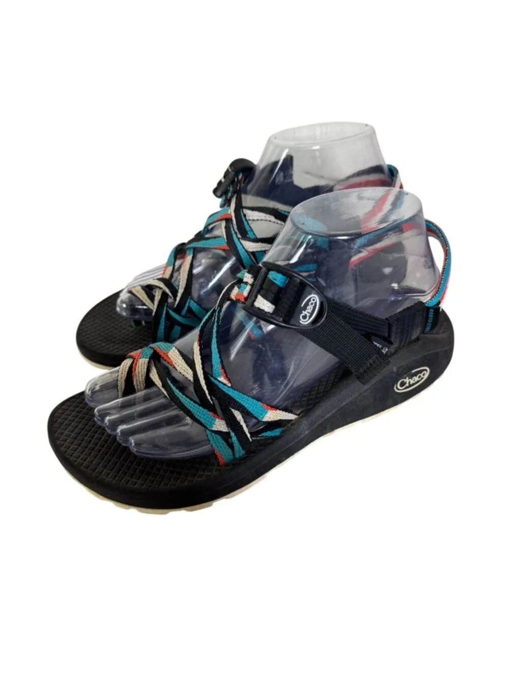 CHAC-OH…  Chaco Women's Strappy Teal Black Multi Sandals